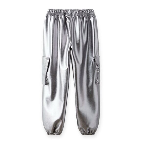 ZARA Kids | Silver | METALLIC JOGGER PANTS - Picture 3 of 6